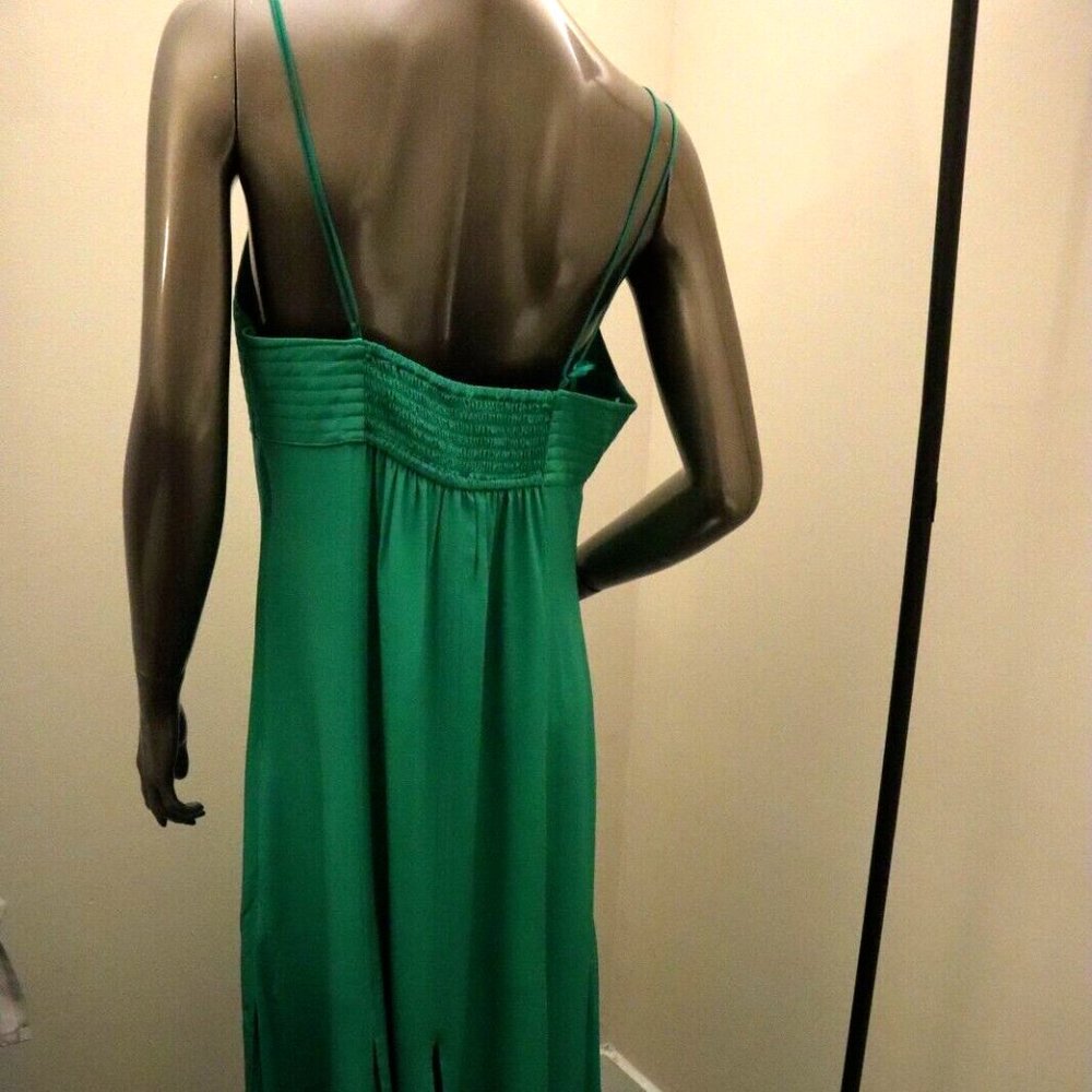 La Ligne Luca Midi Dress Kelly Green 100% Silk Women's Size XL New Tag $450 - Picture 6 of 10